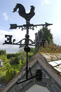 Weathervane black rooster