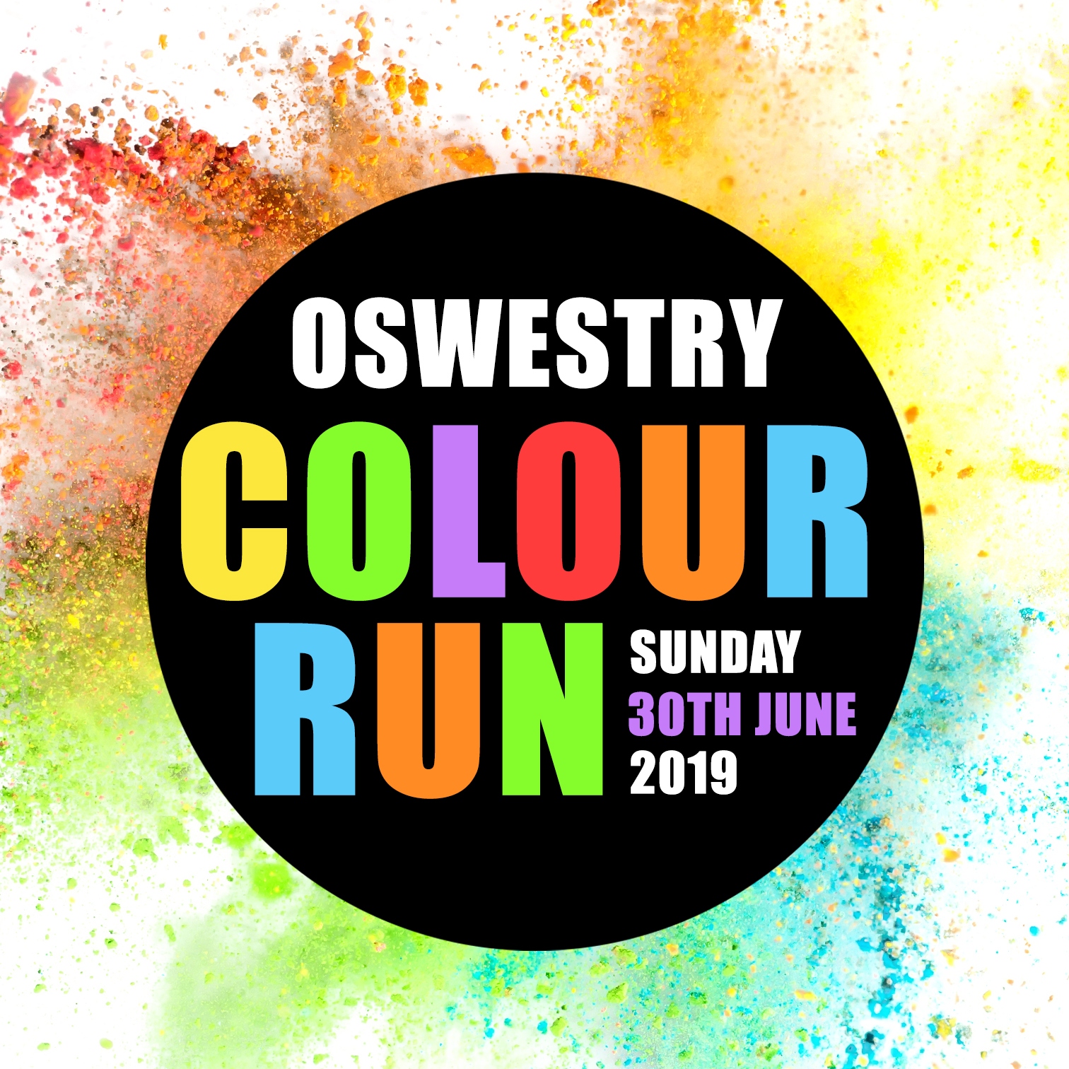 Oswestry Colour Run 2019