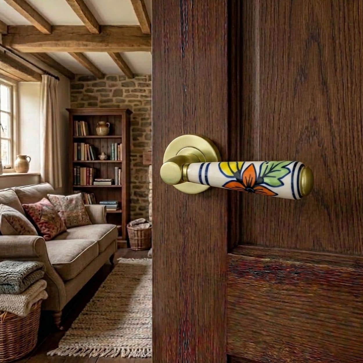 Ceramic & Wooden Lever handles