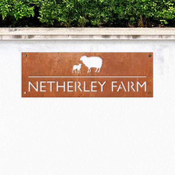 Corten Steel House Name Signs