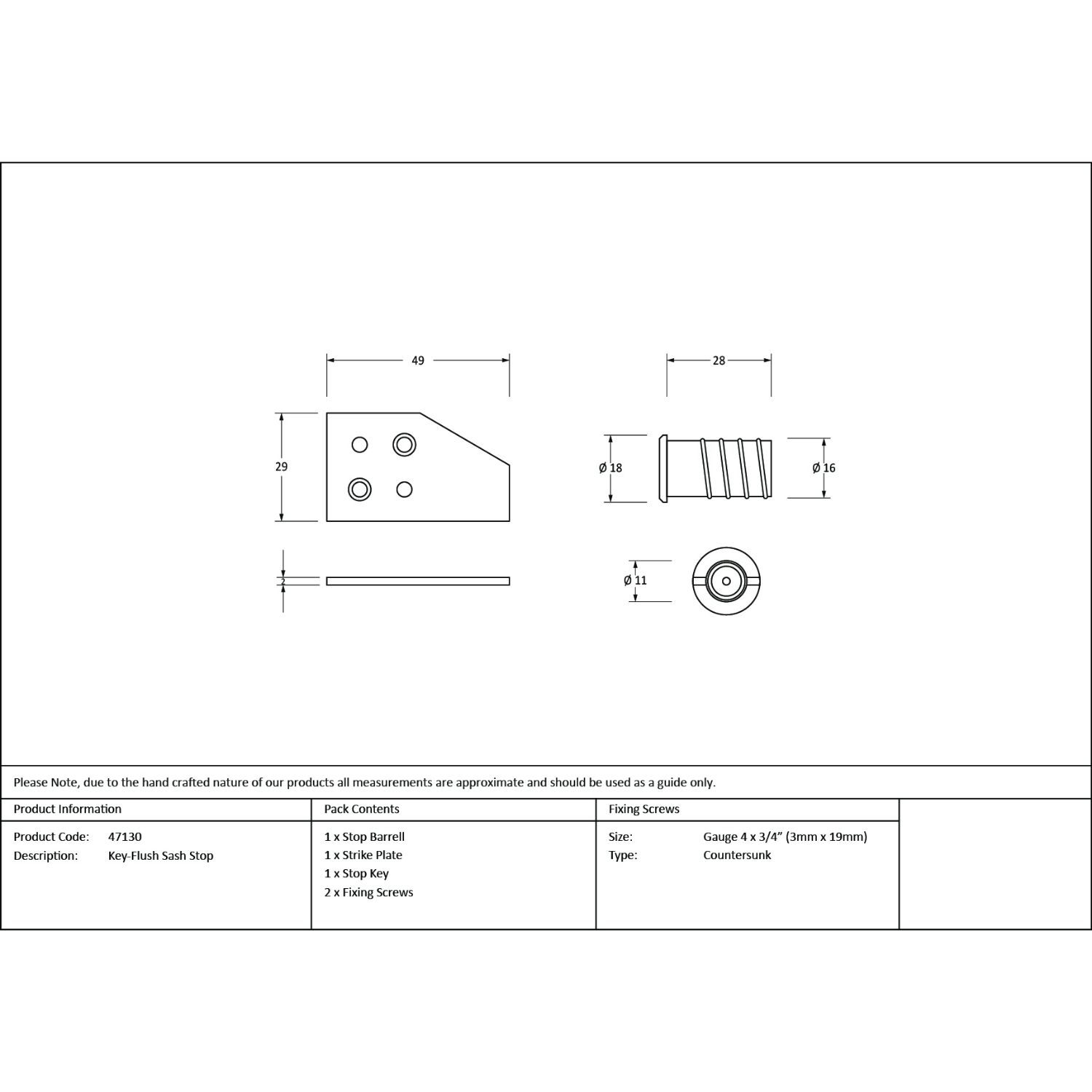 Flush Fitting Lockable Sash Window Security Stop - Pewter