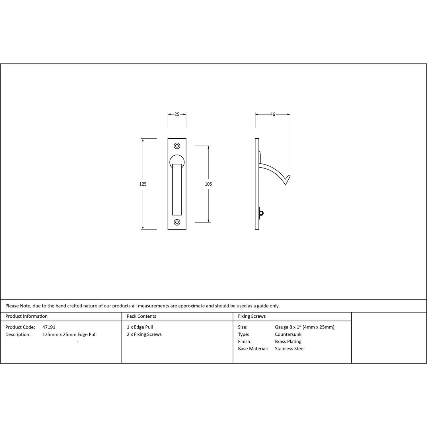 Retractable Sliding Pocket Door Edge Pull - Polished Chrome