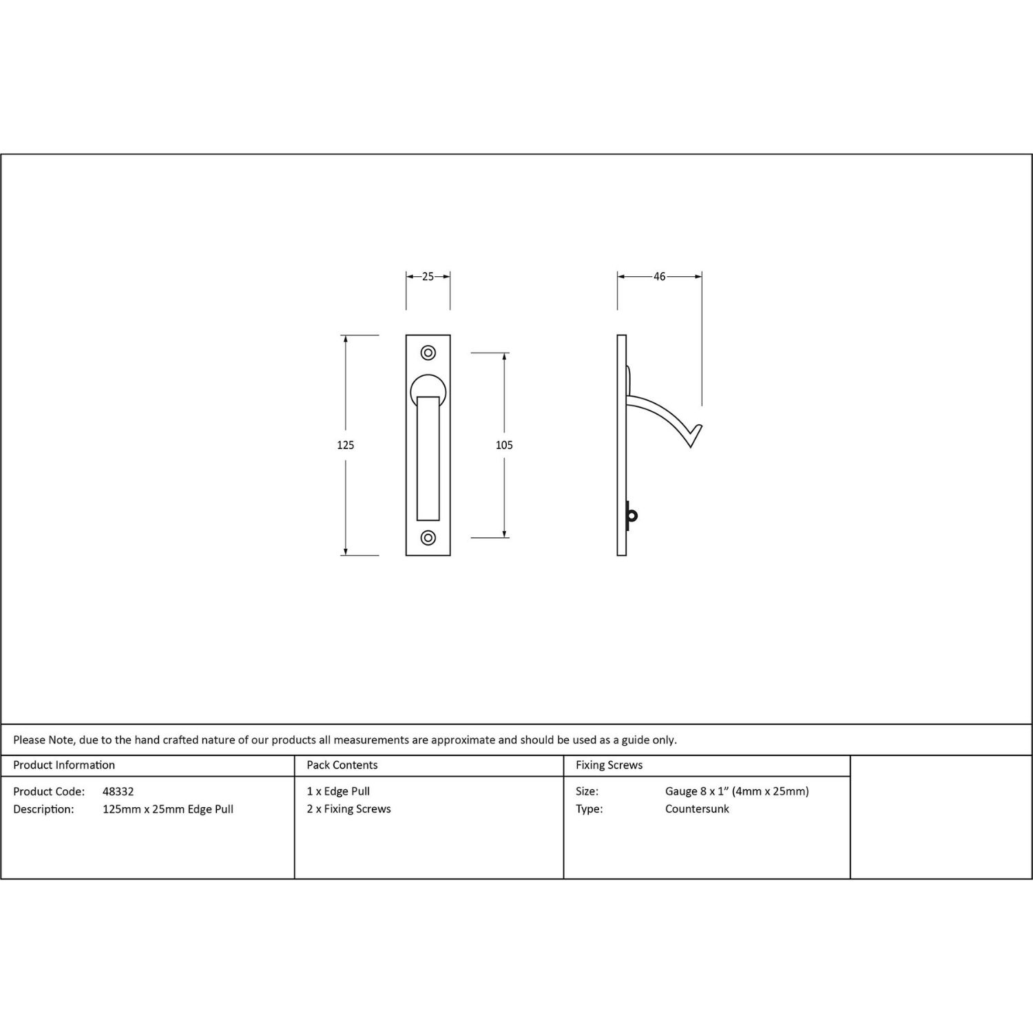 Retractable Sliding Pocket Door Edge Pull - Aged Brass