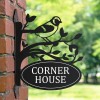 Bracketed Sparrow House Name Sign 