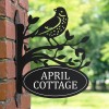 House Name Sign with Thrush Design 