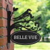 Bracketed House Name Sign with House Martin 