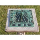Verdigris 'Tempus Fugit' Square Sundial - 200mm