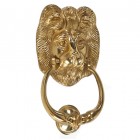 'Hampton Lion' Polished Brass Door Knocker- 175cm
