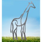 Natural Steel Contemporary Giraffe Silhouette