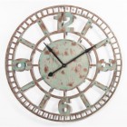 Large Iron Verdigris Wall Clock