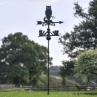 Owl  Free Standing Weathervane in Use in the Garden