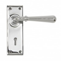 "Emerson" Bright Chrome Lever Handle Set With Keyhole