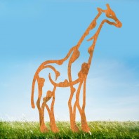 Rustic Contemporary Giraffe Silhouette with Spots