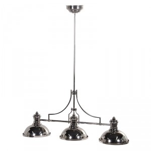 Silver 'Pool Table' Hanging Light