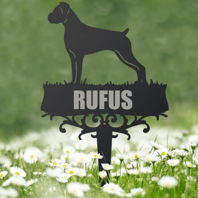 Boxer Dog Memorial Ground Spike Boxer Dog Memorial Ground Spike