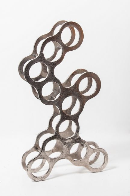 "Hamptens Park" Contemporary Aluminium Wine & Bottle Holder "Hamptens Park" Contemporary Aluminium Wine & Bottle Holder