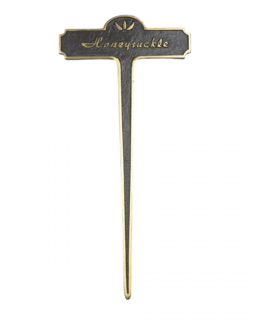 Honeysuckle Brass Garden Plant Marker Honeysuckle Brass Garden Plant Marker