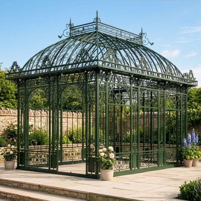 "Hanslow Gardens" Large Outdoor Garden Gazebo Structure Digital Illustration "Hanslow Gardens" Large Outdoor Garden Gazebo Structure Digital Illustration