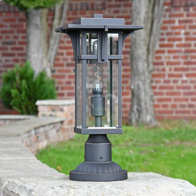 1920’s Inspired Entrance Pillar Light in Situ Outdoors 1920’s Inspired Entrance Pillar Light in Situ Outdoors