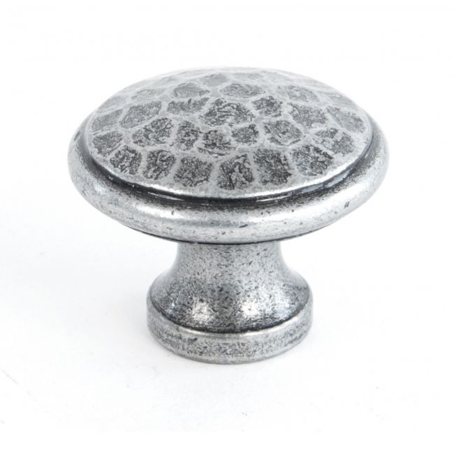 hammered effect door knob cast iron