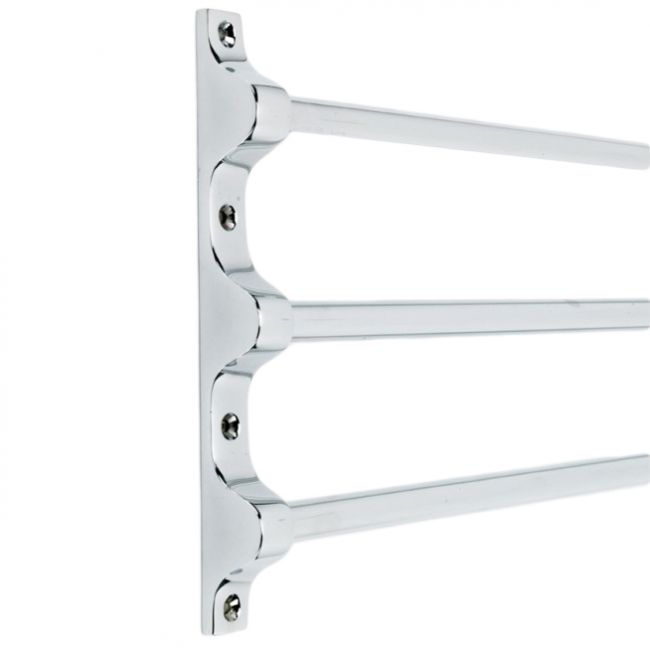 Three Bright Chrome Bar Window Security