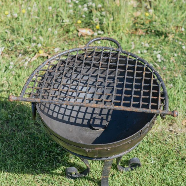 Kadai Fire Bowl & Half Grill - 50cm  Kadai Fire Bowl & Half Grill - 50cm
