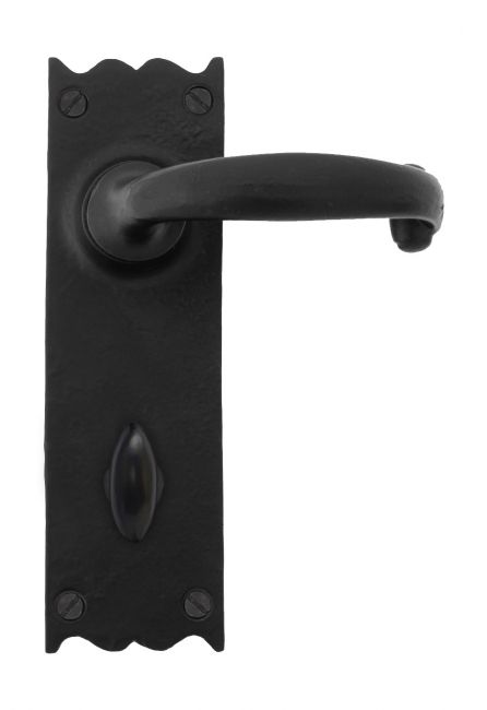 Cottage Lever Bathroom Set Black Iron Cottage Lever Bathroom Set Black Iron