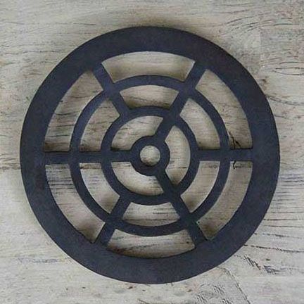 Cast Iron Black Circular Drain or Vent Cover Cast Iron Black Circular Drain or Vent Cover