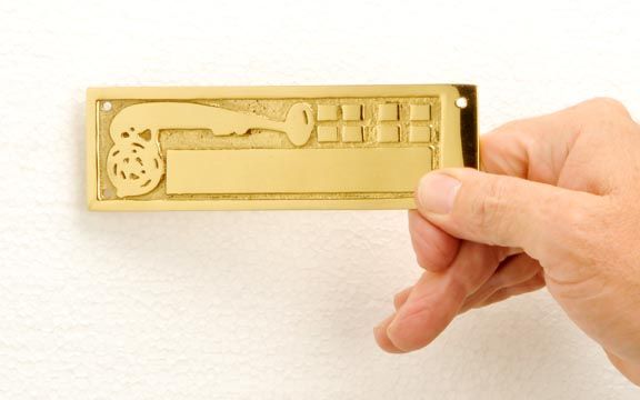 Small Rectangular sign, with plain edge detail