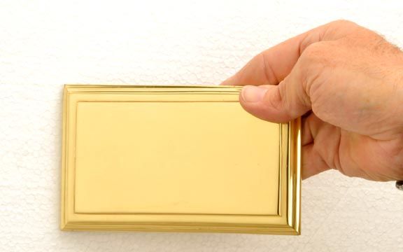 Rear Fixing Engravable Plate Rear Fixing Engravable Plate