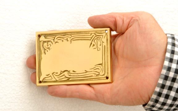 Art Nouveau style brass Plate