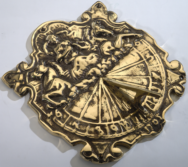 Antique Polished Brass "Anaximander" Sundial - 310mm