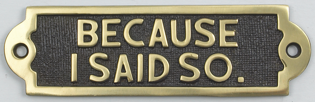 Because I Said So Because I Said So