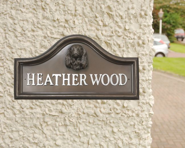 Cavalier King Charles Spaniel House Name Plaque