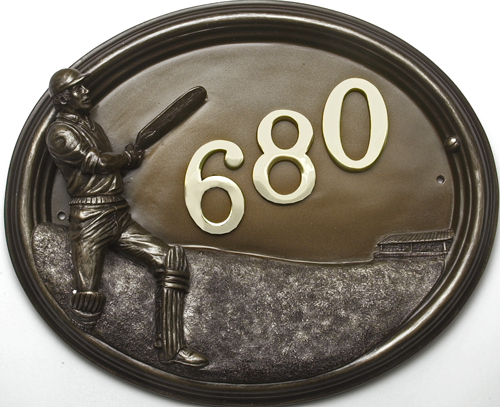 "Roehampton Hill" Cricketer House Sign
