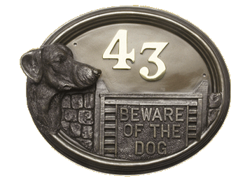 House Sign - Bronze Finish - Doberman House Sign - Bronze Finish - Doberman