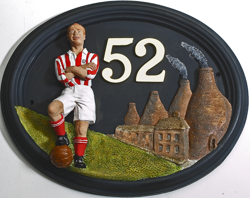 House Sign - Hand Painted - Footballer