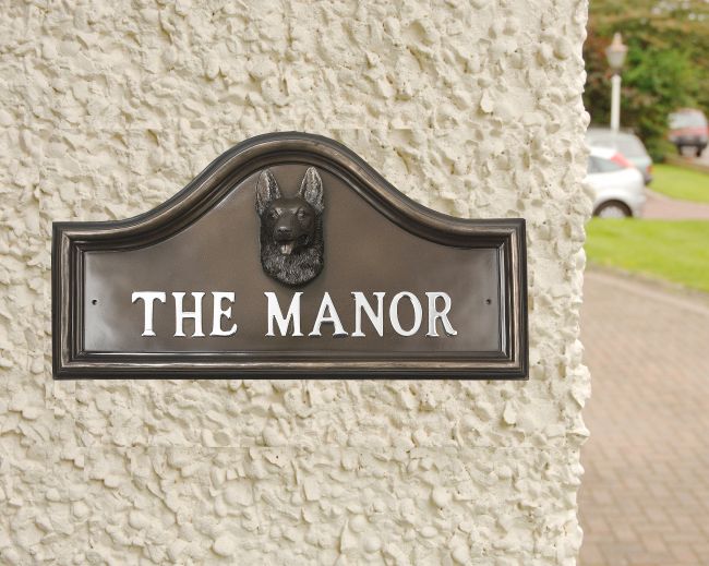 German Shepherd House Name Plaque