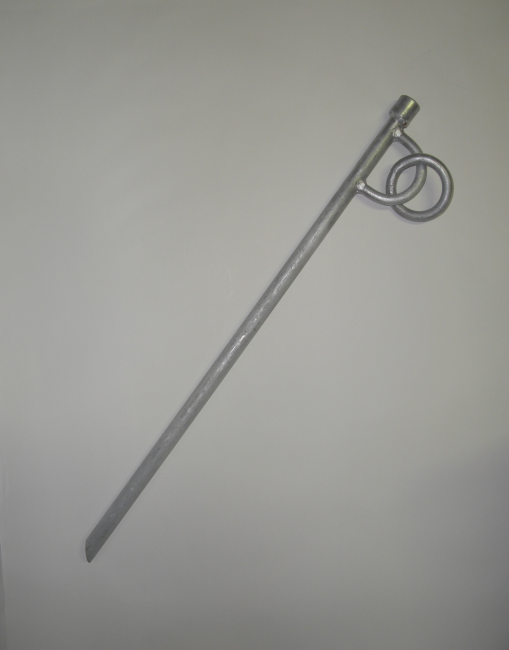 Galvanised Mooring Spike with "D" Ring and Chain Link Galvanised Mooring Spike with "D" Ring and Chain Link