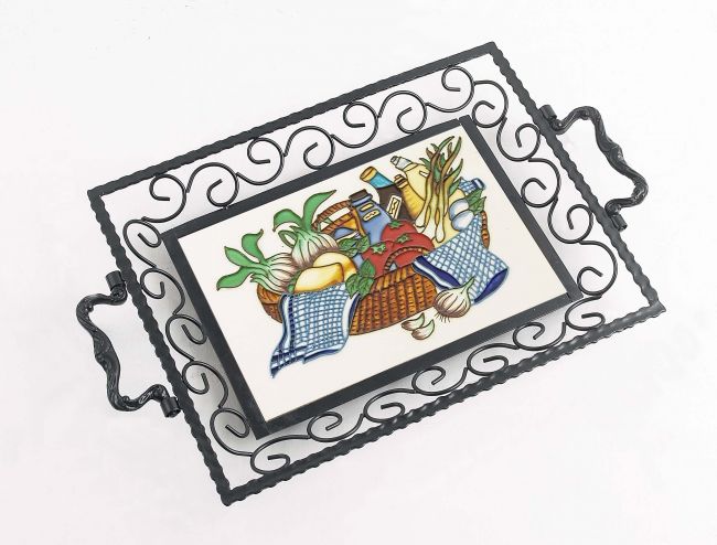 Harvest Iron & Ceramic Tray