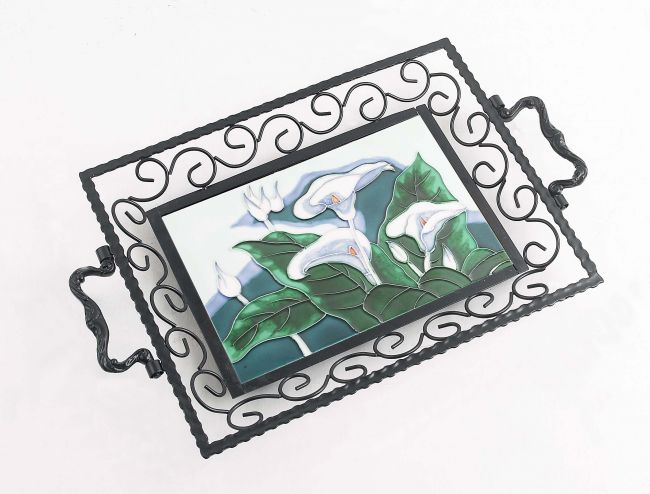 Pond Lilie’s Iron & Ceramic Tray