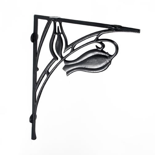 Black Tulip Art Nouveau Bracket 75 x 61cm Black Tulip Art Nouveau Bracket 75 x 61cm