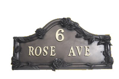 Rose House Name Sign Rose House Name Sign