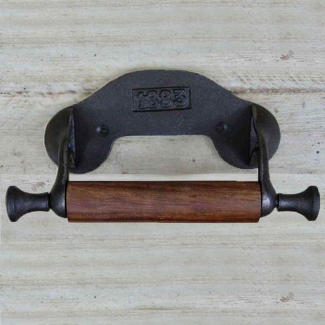 "1883" Cast Iron Toilet Roll Holder "1883" Cast Iron Toilet Roll Holder
