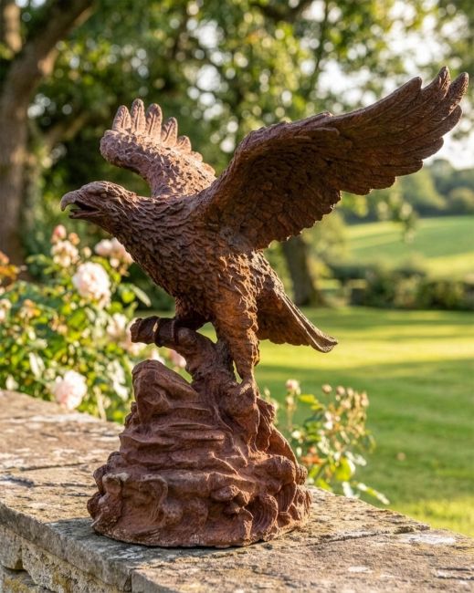 "Aquilae" Cast Iron Eagle Sculpture Digital Illusration