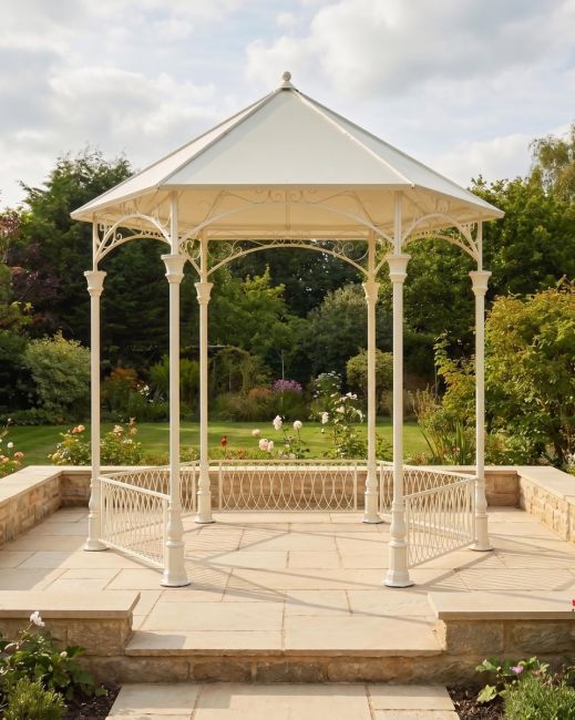 "Lady Madeline" Garden Gazebo in Situ in the Garden "Lady Madeline" Garden Gazebo in Situ in the Garden