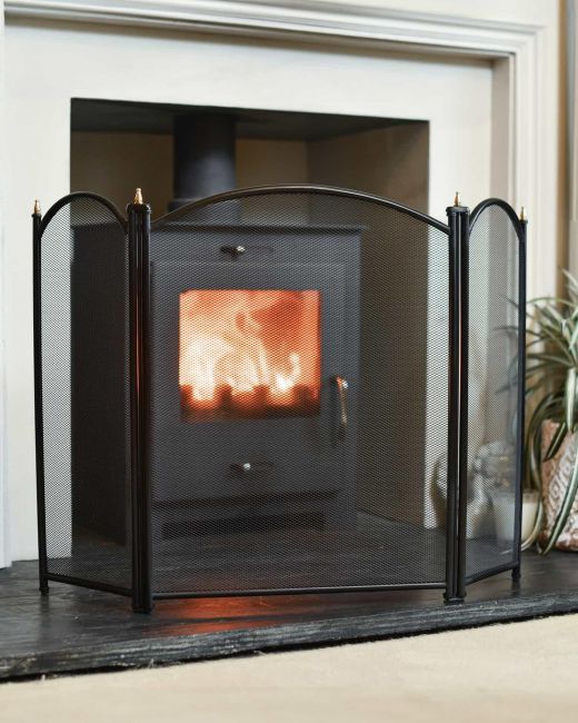Paignton Three Fold Black Fire Guard Paignton Three Fold Black Fire Guard