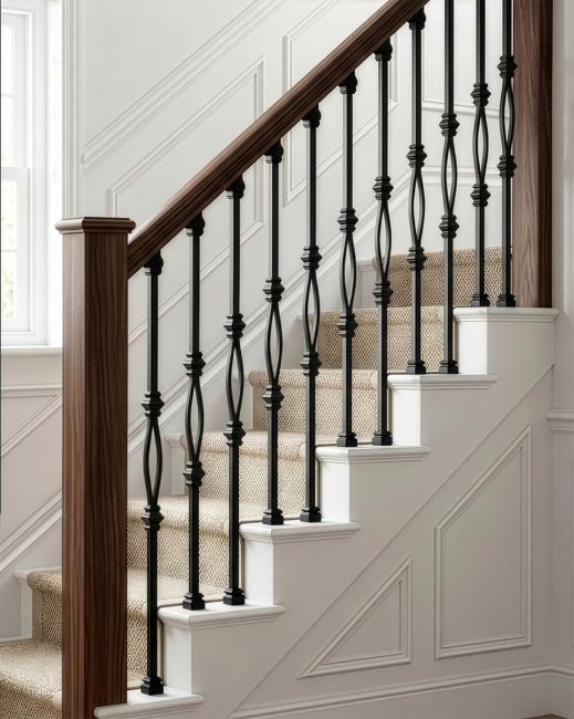 Matte Black Steel Stair Spindles Matte Black Steel Stair Spindles