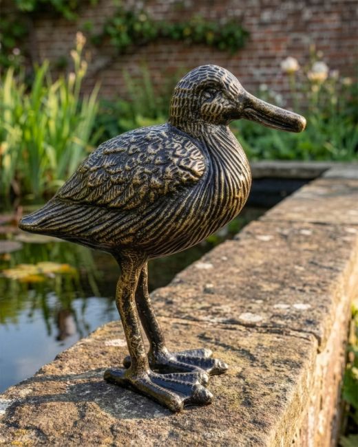"Wallace The Wader" Wading Bird Garden Sculpture - Bronze & Copper Digital illustration
