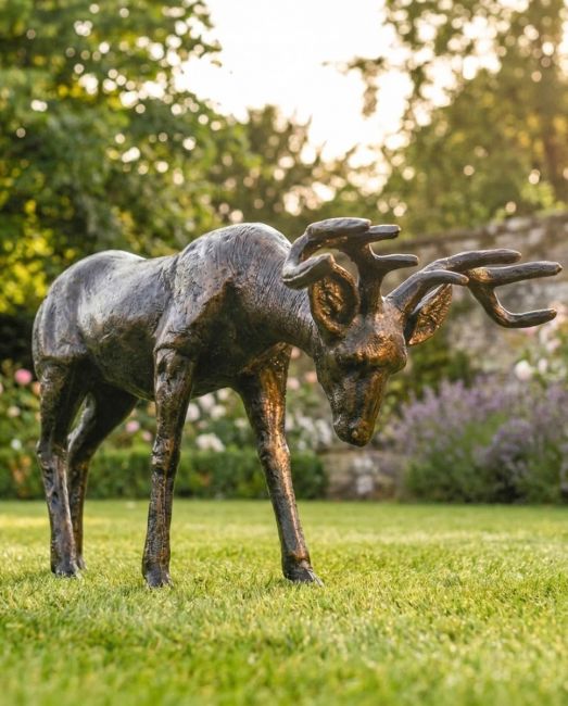 "Arthur" Buck Grazing Garden Sculpture